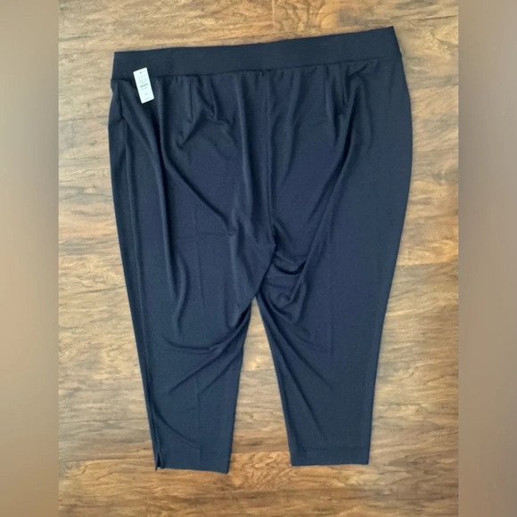 Talbots Navy Pull On Stretch Smooth Slim Leg Pull On Pants Dressy Comfy NWT 3X - Picture 2 of 8